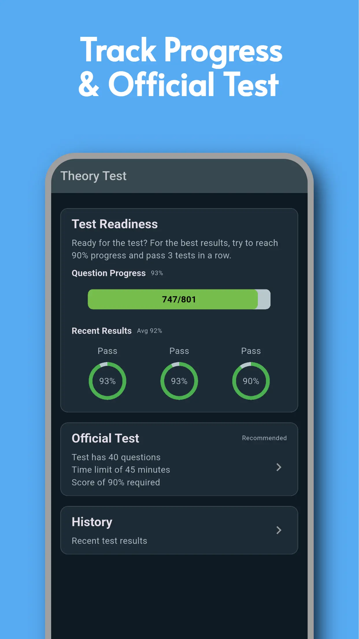 App screenshot 5 - Progress Screen