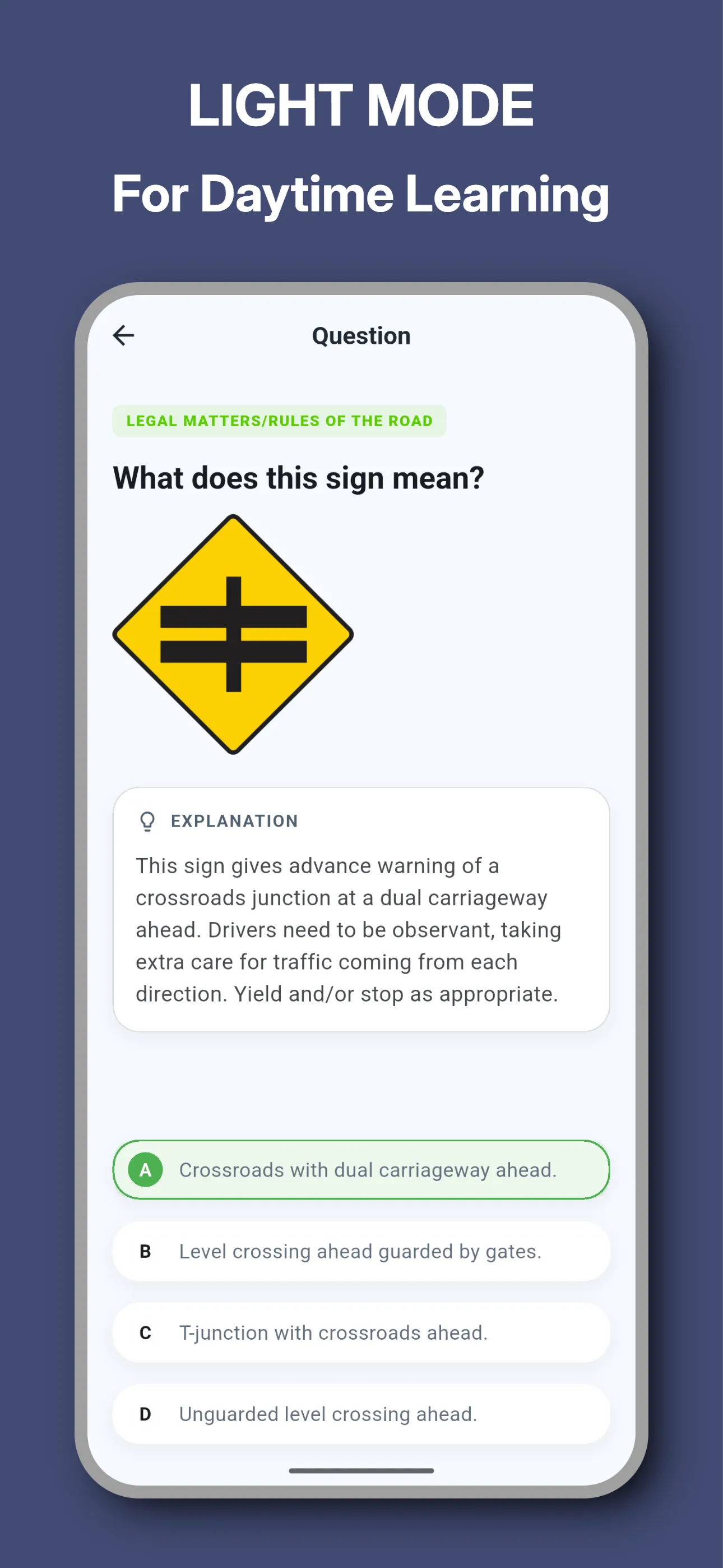 Question review screen